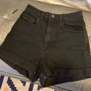 High waisted denim shorts